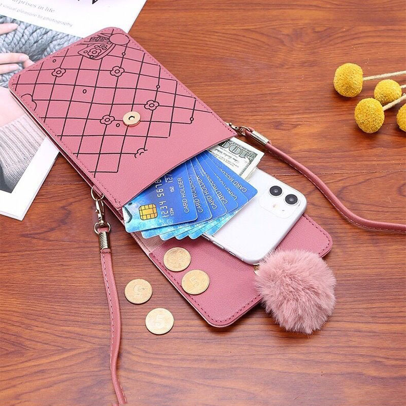 Cute Cartoon Pattern Touch-Scr - Art Craft Bag ulasan dan harga