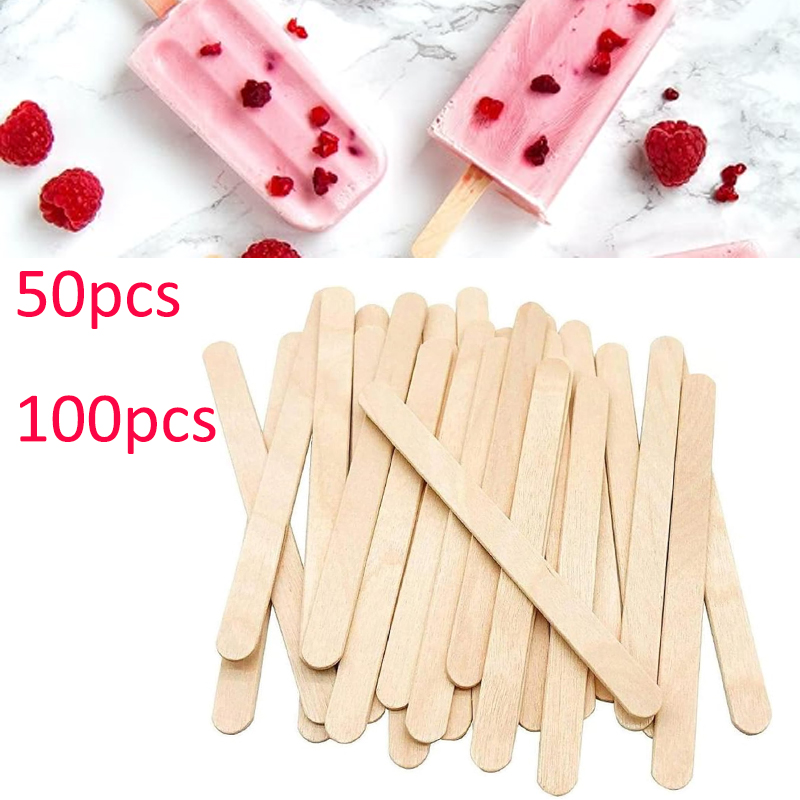  50/100Pcs Popsicle Sticks Pu - Art Craft With Ice Cream Stick ulasan dan harga
