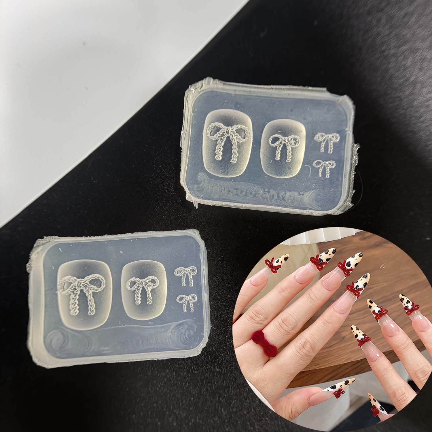 3D Bowknot Silicone Mold Nail  - Art Craft Template ulasan dan harga