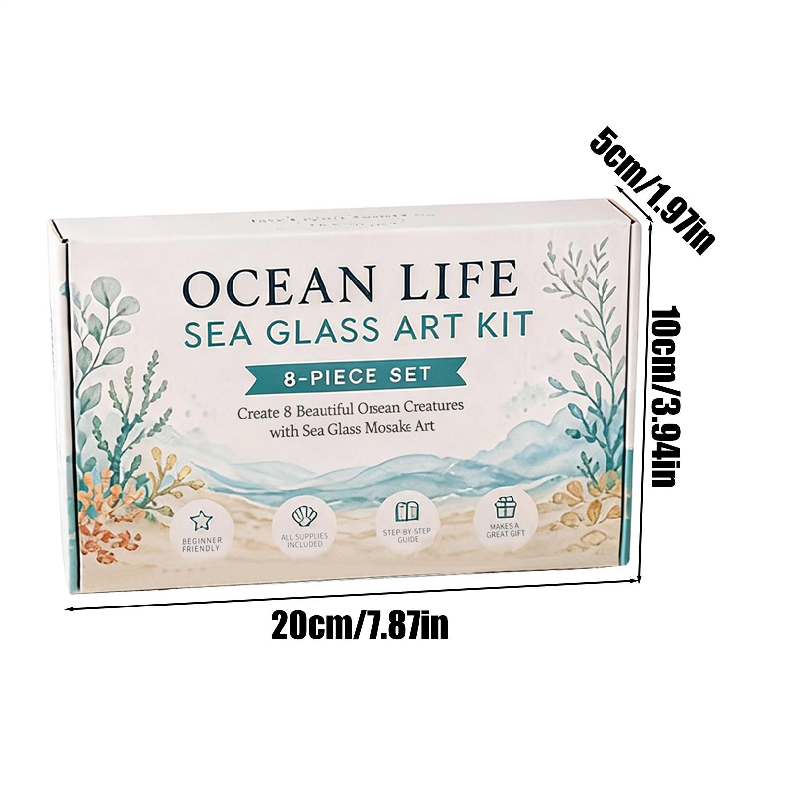 1pc Ocean Life Sea Glass Mosai - Art Craft Animals ulasan dan harga